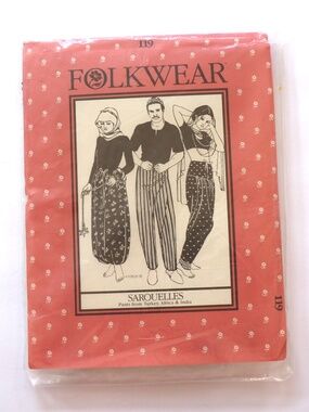 UNCUT Folkwear pattern #119 SAROUELLES (pants from Turkey, Africa & India)